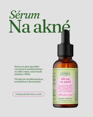 Sérum na akné 💕 které je součástí balíčku Young & Beautiful 🎁🌿 ✨ Snižuje mastnotu pleti ✨ Intenzivně a rychle zklidňuje...